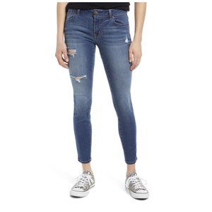 NWT 1822 Ripped Ankle Skinny Legging Jeans 33